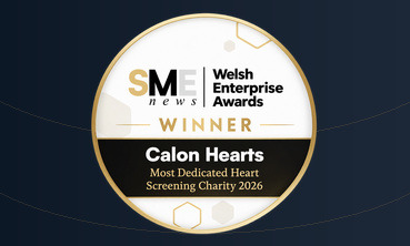Calon Hearts named Most Dedicated Heart Screening Charity 2026 at Welsh Enterprise Awards