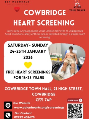 24th January - Cowbridge Town Hall - FREE for 16-26 years old only