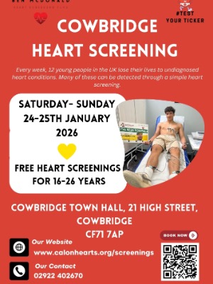 25th January - Cowbridge Town Hall - FREE for 16-26 years old only