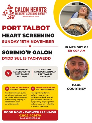15th November - Aberavon Leisure Centre FREE for 15½-26 year olds only IN MEMORY OF PAUL COURTNEY