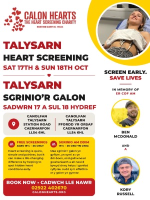 18th October - Ganolfan Talysarn - FREE for 15½-26 year olds only