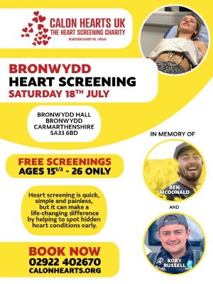 18th July - Bronwydd Hall - FREE for 15½-26 year olds only