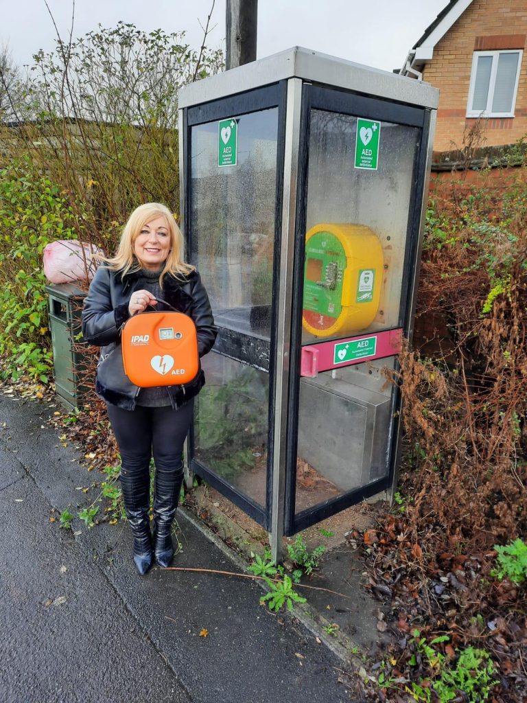 Community defibrillator and CPR training