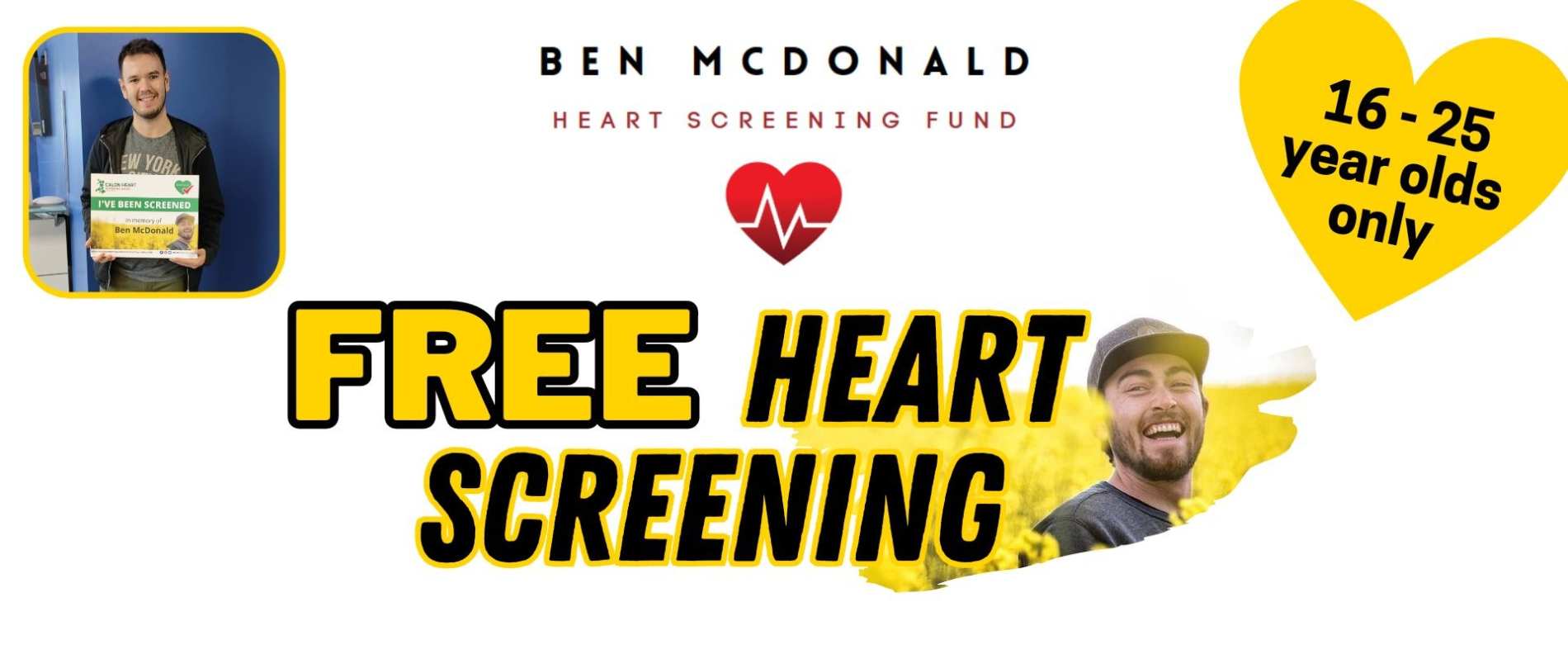 FREE Heart Screenings for 16-25 year olds